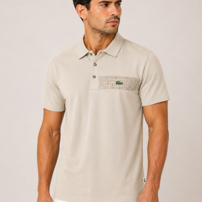Men's Beige Premium Polo T-Shirt