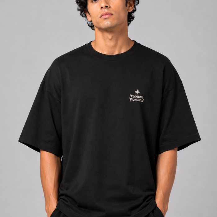 lack Drop Shoulder Vivienne Westwood Orb Graphic T-Shirt