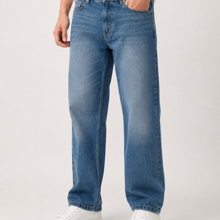 Classic Vintage Wash Straight Fit Jeans