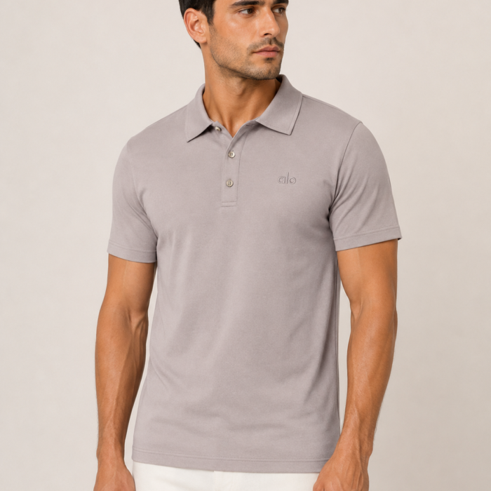 Men's Premium Light Grey Polo T-Shirt